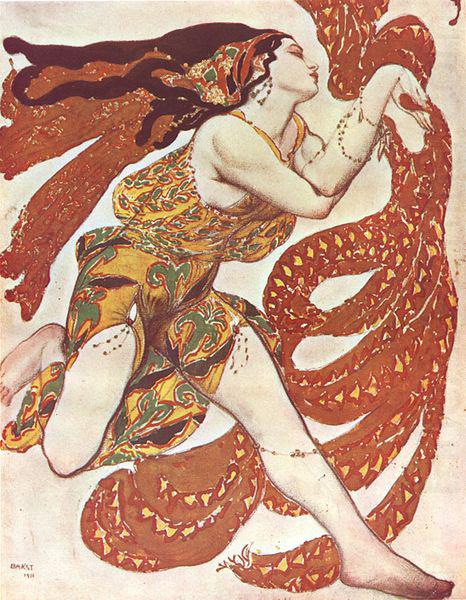 Costume design for the dance Narcisse, Leon Bakst